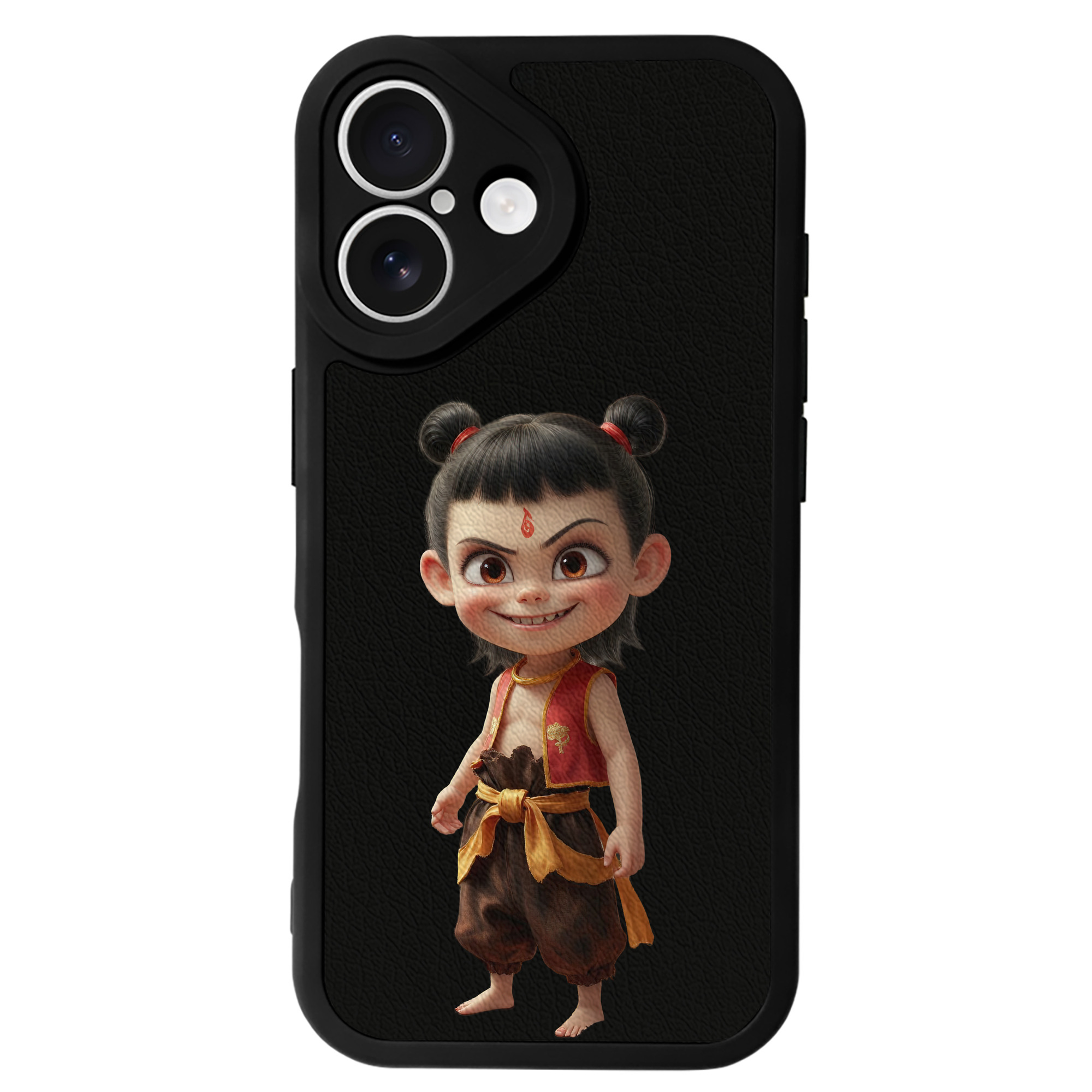 （画像用） Ne Zha 2 ナタ 魔童の大暴れ 【iPhone 16シリーズ対応】シリコンスマホケース（レザー調） 材質：シリコン